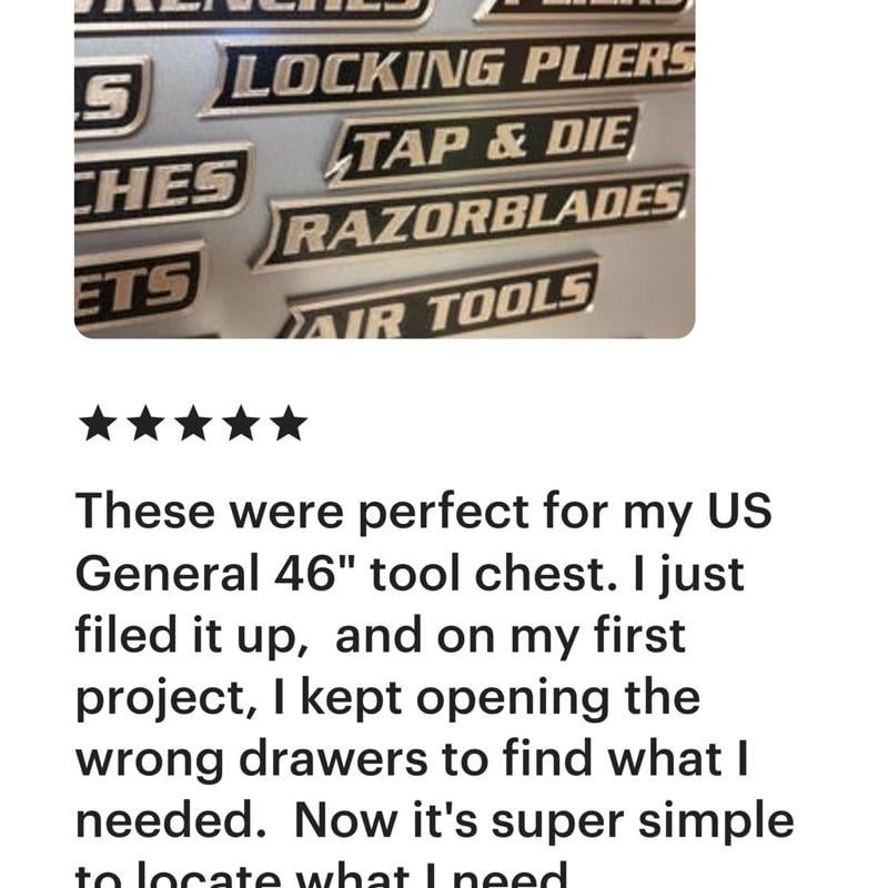 🧰12-Pack Magnetic Toolbox Labels 🧲