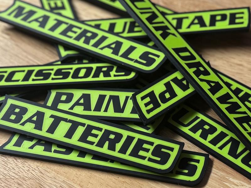 🧰12-Pack Magnetic Toolbox Labels 🧲