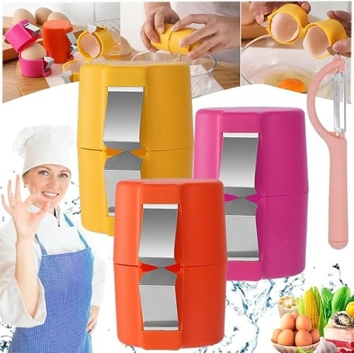 🔥Efficient Egg Cracking Tool, Handy Egg Separator