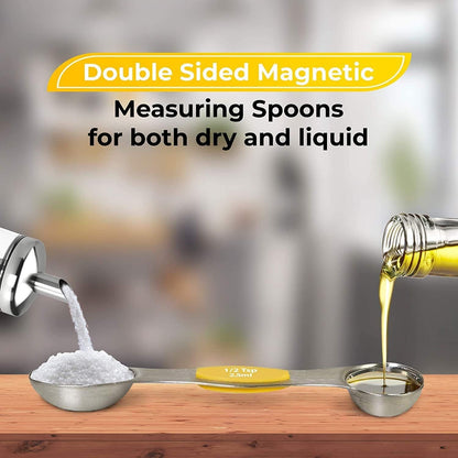 🎄 45% Off! Stainless Steel Magnetic Measuring Spoons – Perfect for Christmas! 🎁