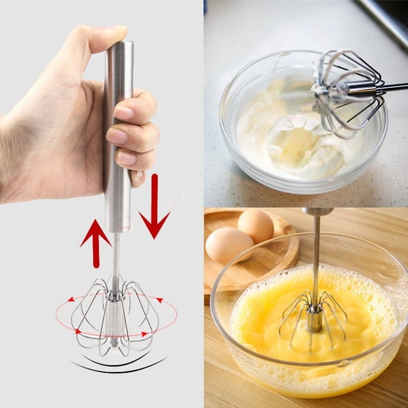 🔥Stainless Steel Semi-Automatic Whisk 🔥🔥