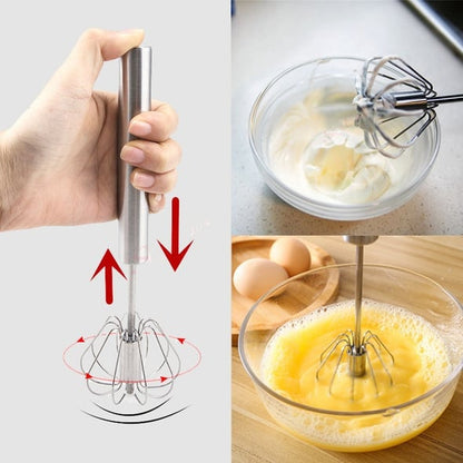 🔥Stainless Steel Semi-Automatic Whisk 🔥🔥