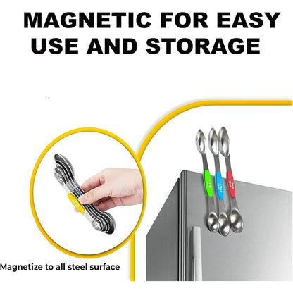 🎄 45% Off! Stainless Steel Magnetic Measuring Spoons – Perfect for Christmas! 🎁
