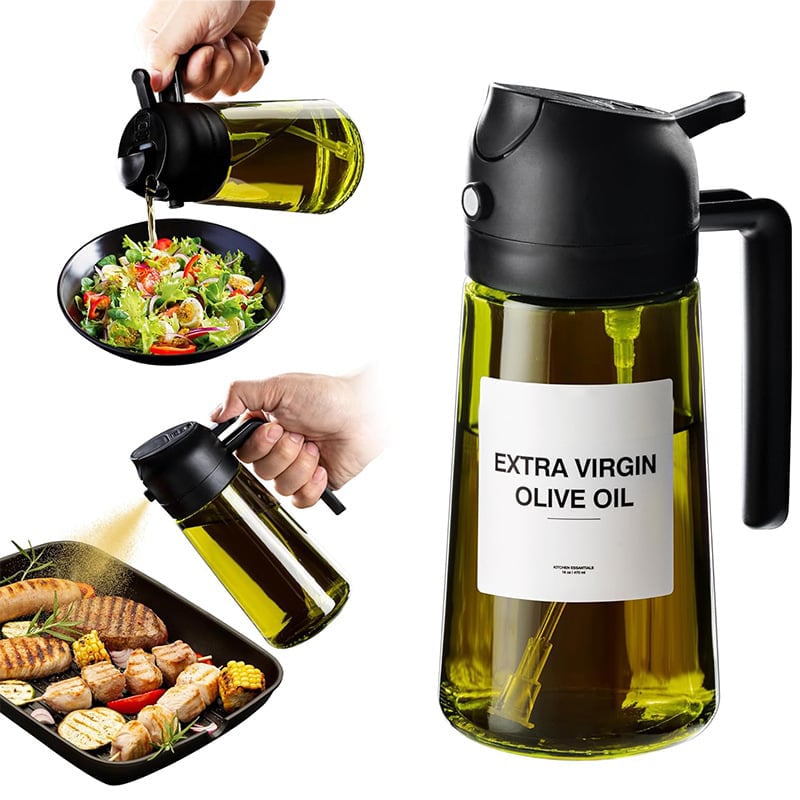 💕2-in-1 Glass Oil Sprayer & Dispenser Bottle🔥