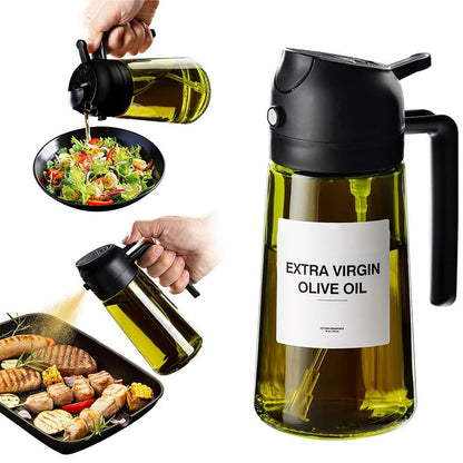 💕2-in-1 Glass Oil Sprayer & Dispenser Bottle🔥