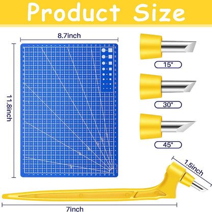 🔥✍️Craft Cutting Tools with 3 Interchangeable Blades (15°/30°/45°)