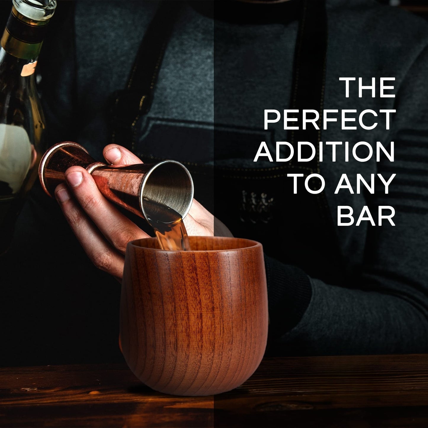 🔥2025 Hot Sale🔥Handmade and Charred Drinking Vessel -Original Wooden Bourbon Drinking Cup