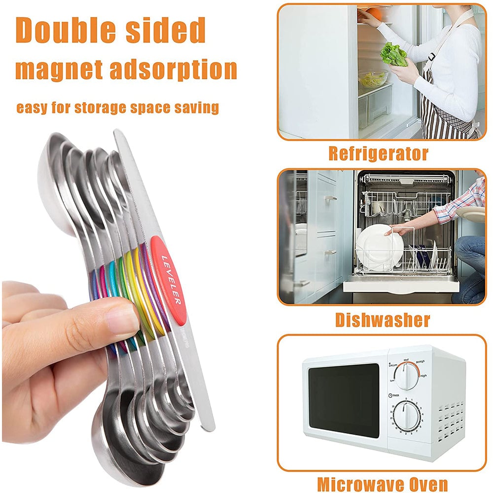🎄 45% Off! Stainless Steel Magnetic Measuring Spoons – Perfect for Christmas! 🎁