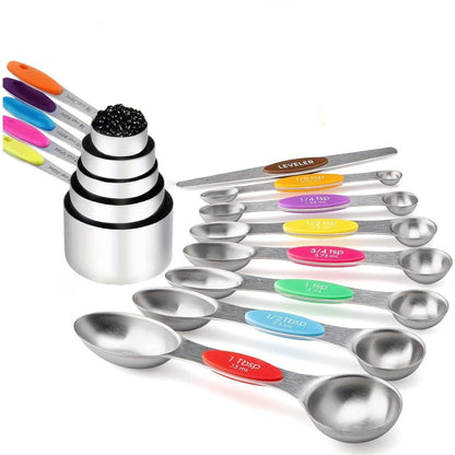 🎄 45% Off! Stainless Steel Magnetic Measuring Spoons – Perfect for Christmas! 🎁