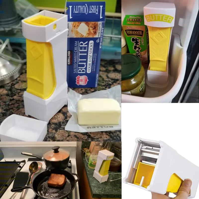 One-Click Butter Slicer🧈 Slice Even Butter Cubes Easily, Kitchen Prep Must-Have✨