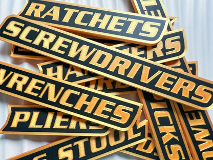 🧰12-Pack Magnetic Toolbox Labels 🧲