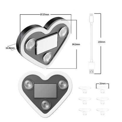Solar Powered Wireless LED Heart C-Pillar Neon Light