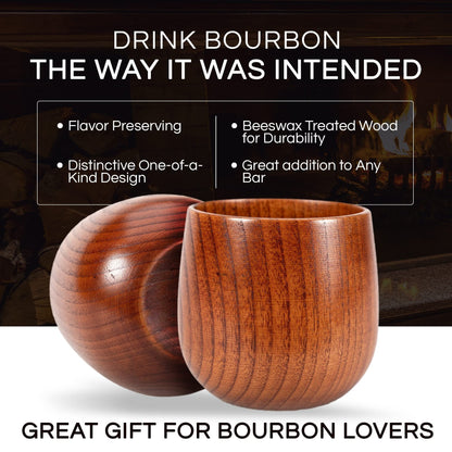 🔥2025 Hot Sale🔥Handmade and Charred Drinking Vessel -Original Wooden Bourbon Drinking Cup