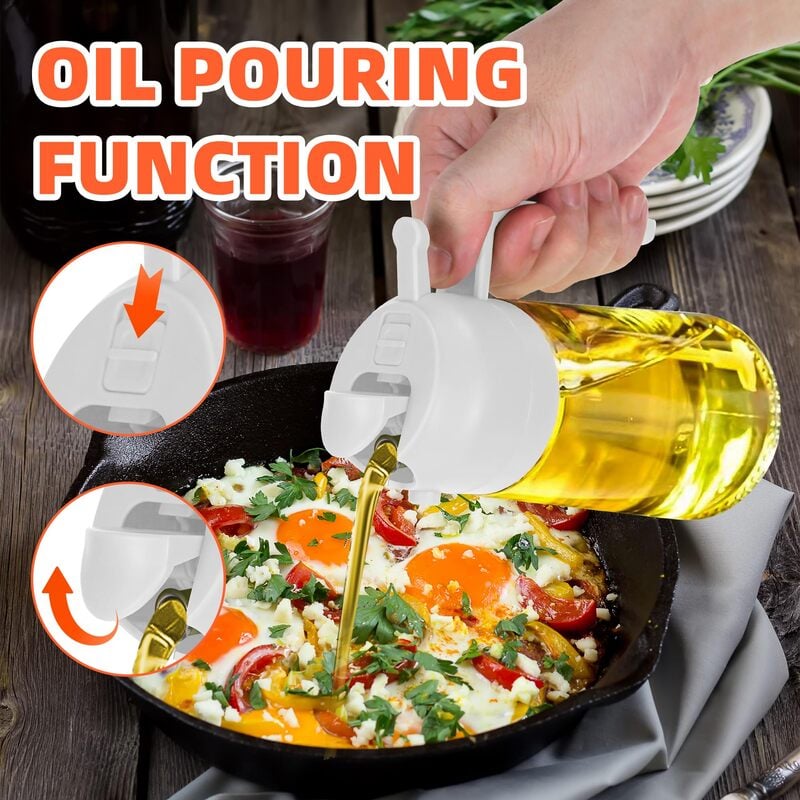 💕2-in-1 Glass Oil Sprayer & Dispenser Bottle🔥