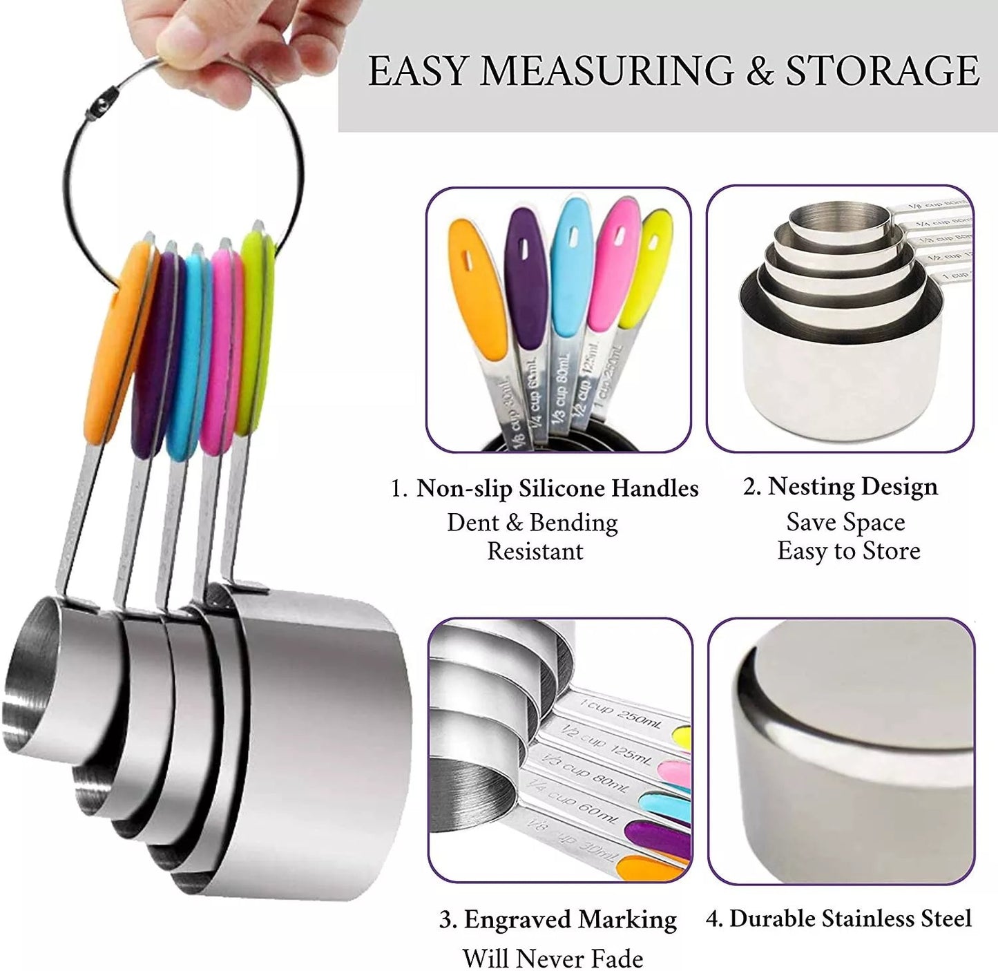 🎄 45% Off! Stainless Steel Magnetic Measuring Spoons – Perfect for Christmas! 🎁
