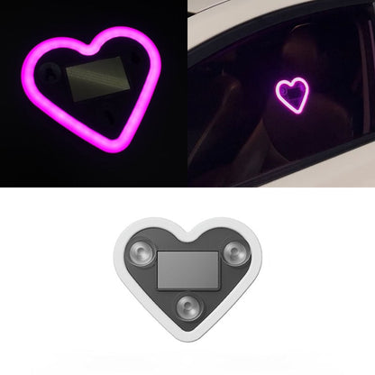 Solar Powered Wireless LED Heart C-Pillar Neon Light