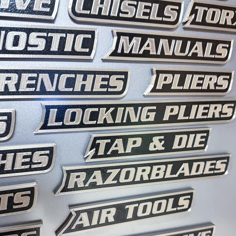 🧰12-Pack Magnetic Toolbox Labels 🧲