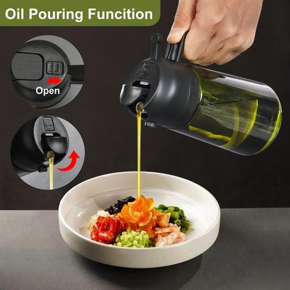 💕2-in-1 Glass Oil Sprayer & Dispenser Bottle🔥