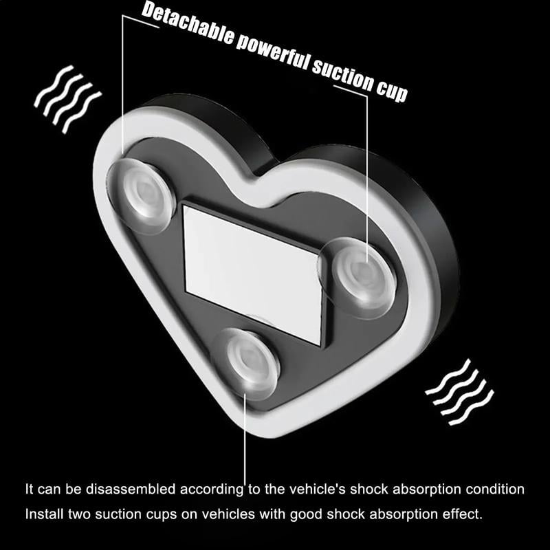 Solar Powered Wireless LED Heart C-Pillar Neon Light