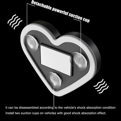 Solar Powered Wireless LED Heart C-Pillar Neon Light