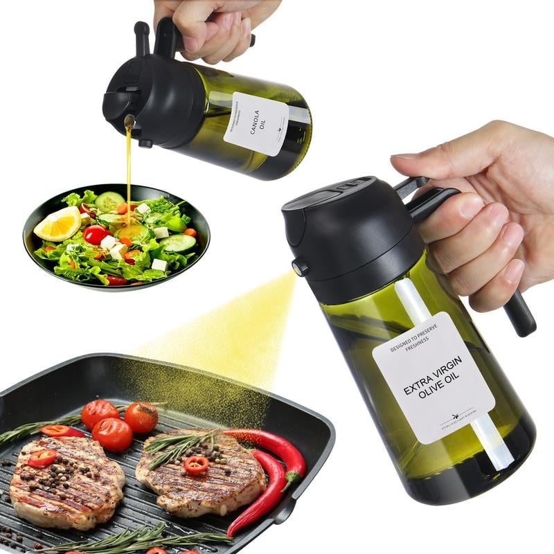 💕2-in-1 Glass Oil Sprayer & Dispenser Bottle🔥
