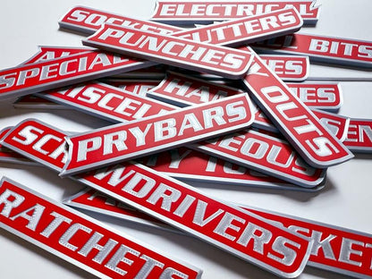 🧰12-Pack Magnetic Toolbox Labels 🧲