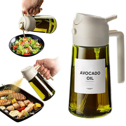 💕2-in-1 Glass Oil Sprayer & Dispenser Bottle🔥