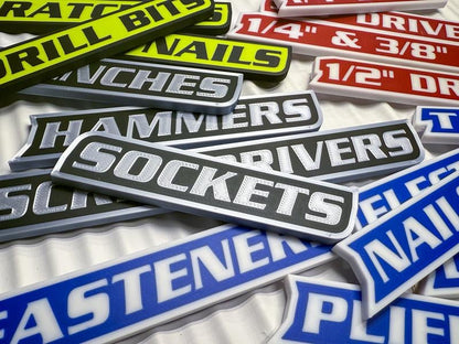 🧰12-Pack Magnetic Toolbox Labels 🧲